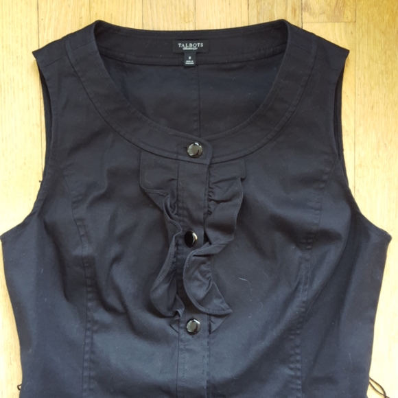 Talbots button-up dress with ruffles 8 - Picture 2 of 6